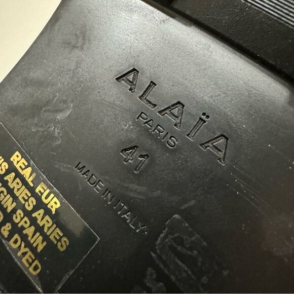 Alaia Shearling Lined Calf Leather Combat Boots Lace Up‎ Size 41 EU / 11 US - Picture 4 of 16